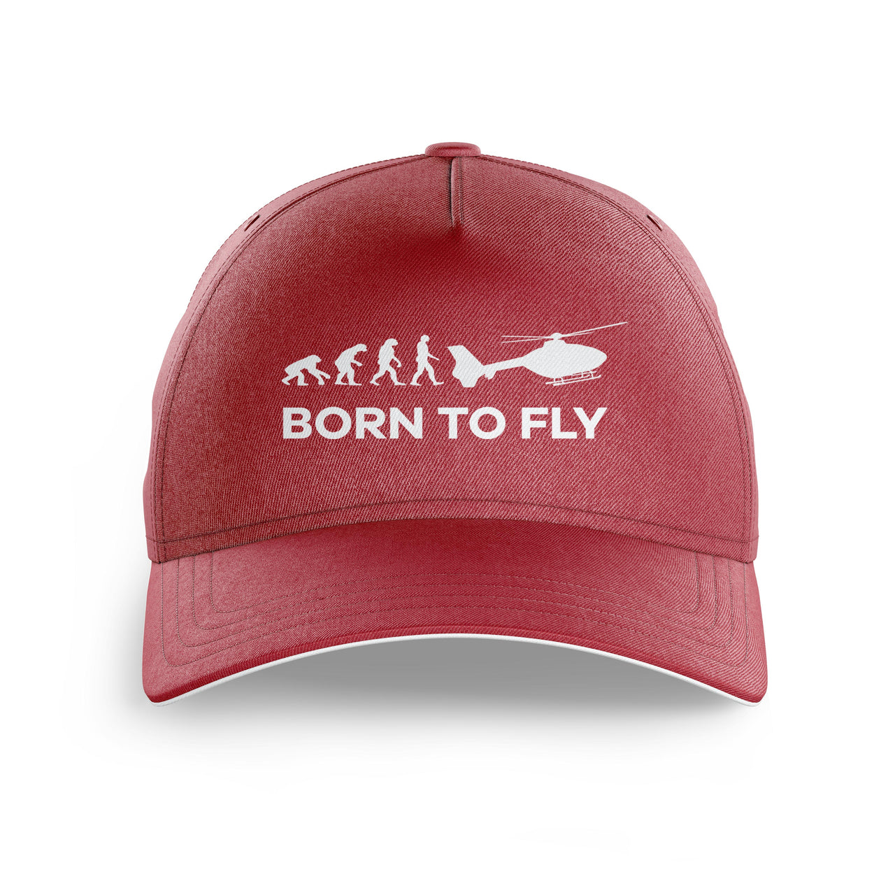 Born To Fly Helicopter Printed Hats