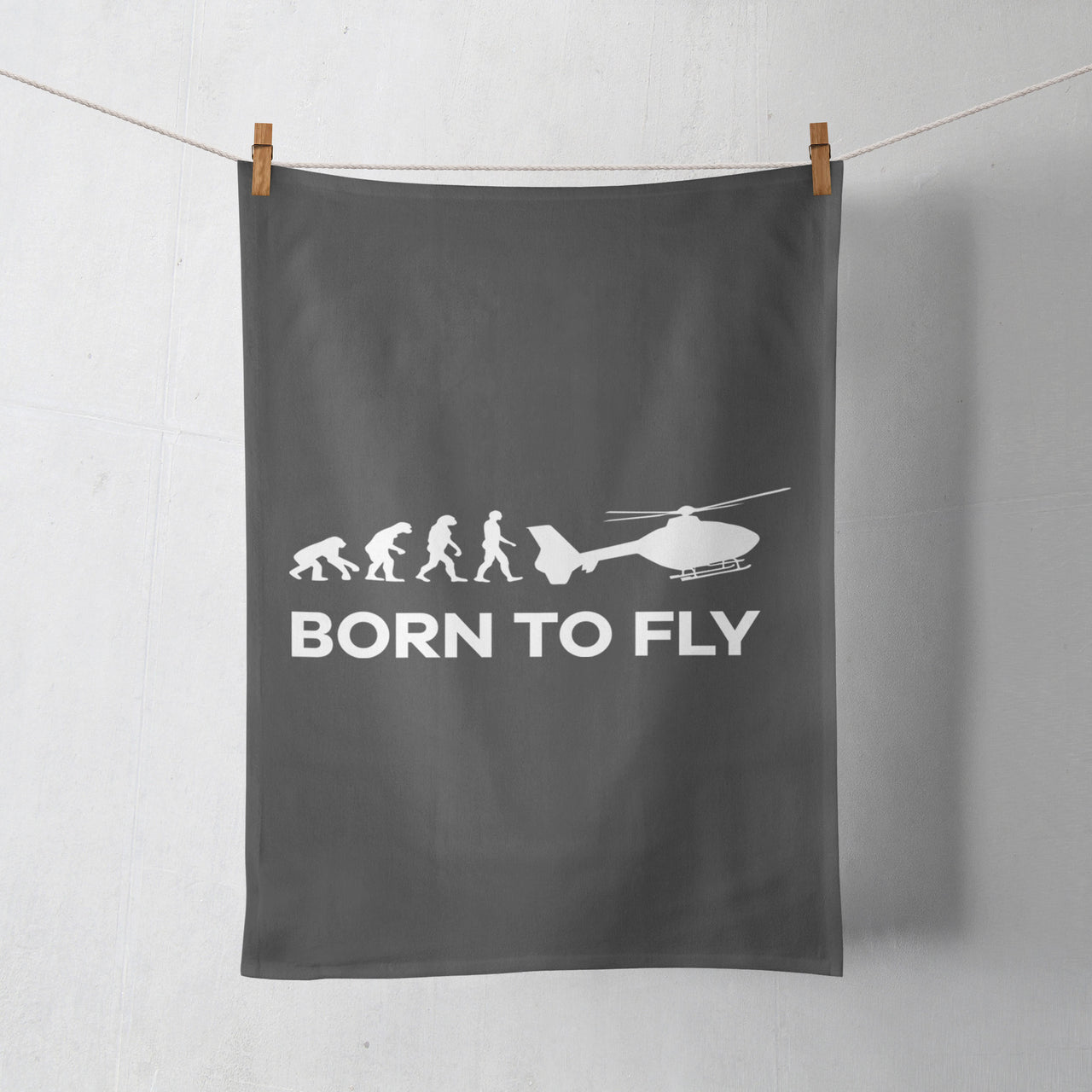 Born To Fly Helicopter Designed Towels