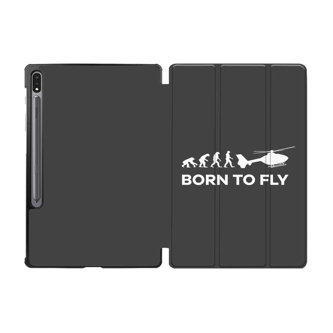Born To Fly Helicopter Designed Samsung Tablet Cases