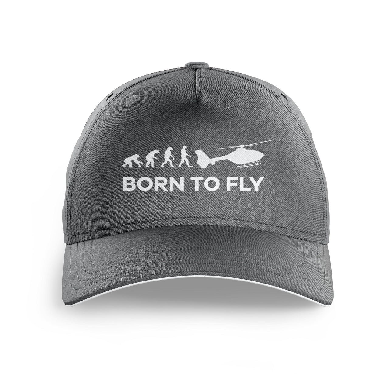 Born To Fly Helicopter Printed Hats