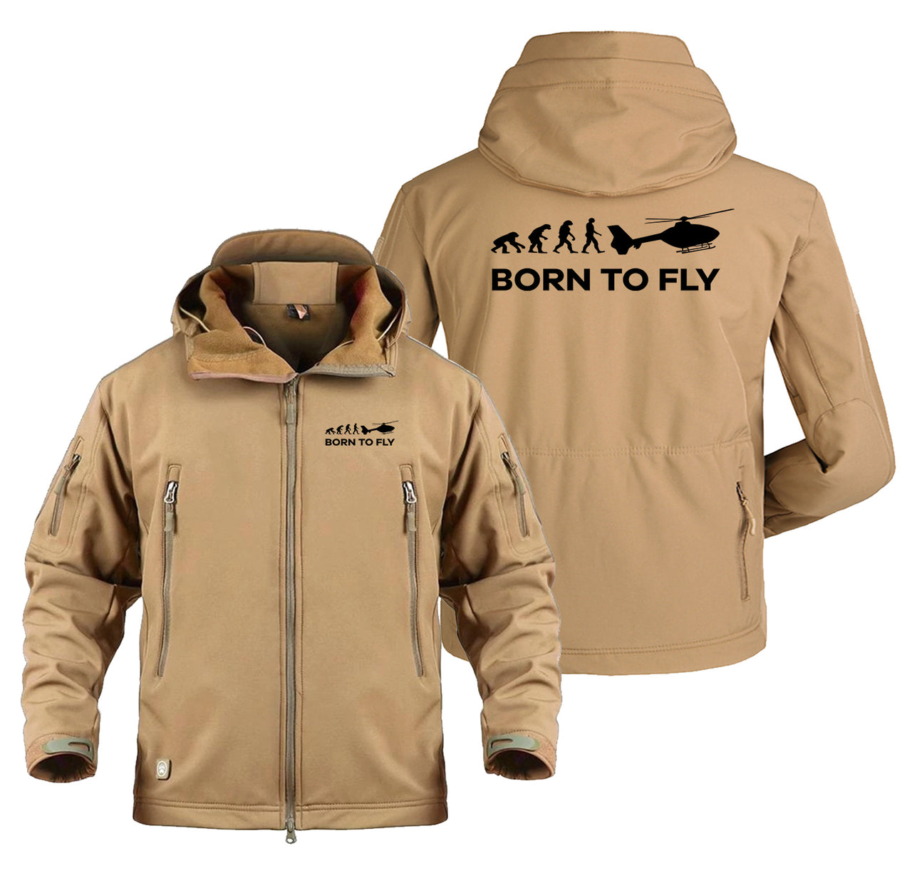 Born To Fly Helicopter Designed Military Jackets (Customizable)