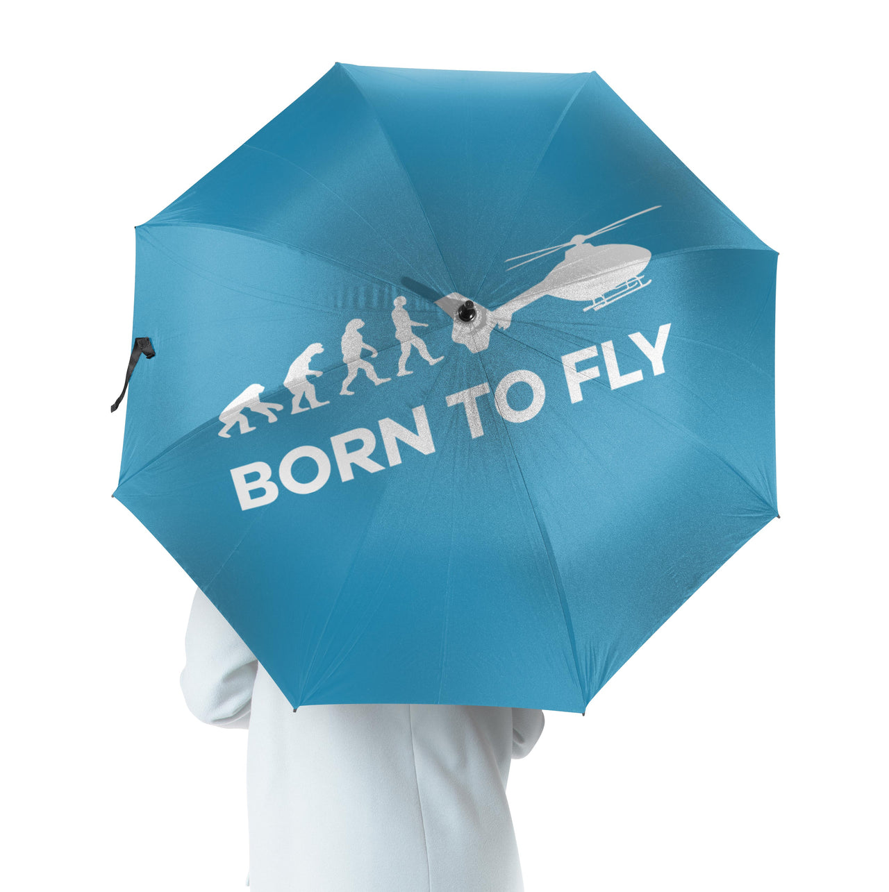 Born To Fly Helicopter Designed Umbrella