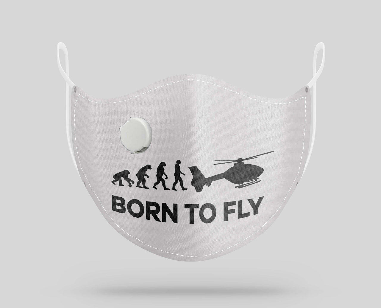 Born To Fly Helicopter Designed Face Masks