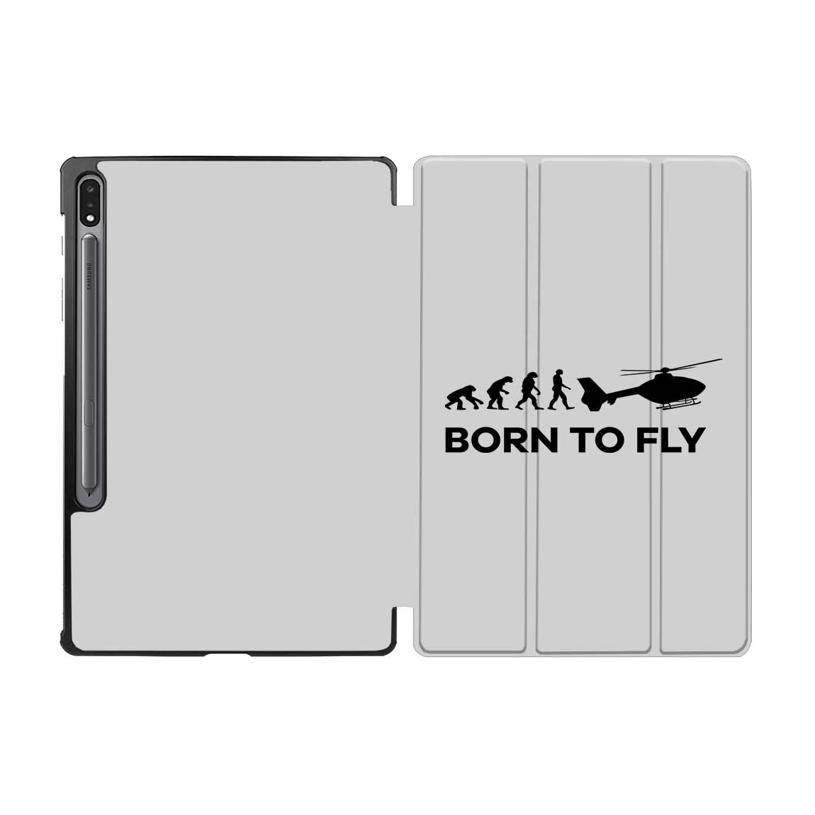 Born To Fly Helicopter Designed Samsung Tablet Cases