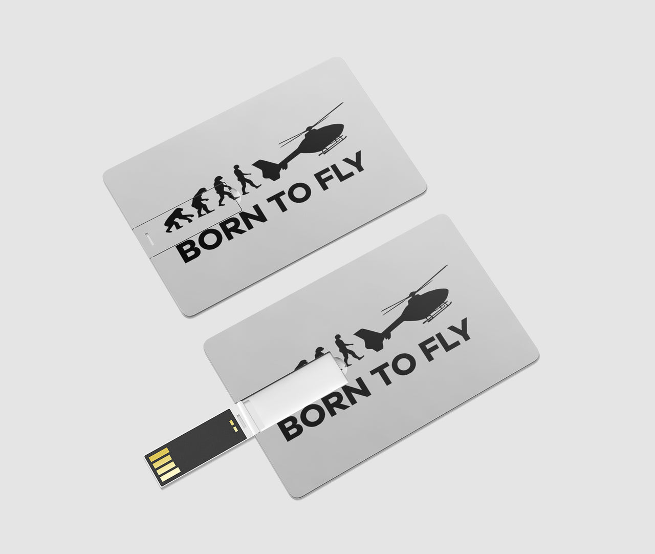Born To Fly Helicopter Designed USB Cards