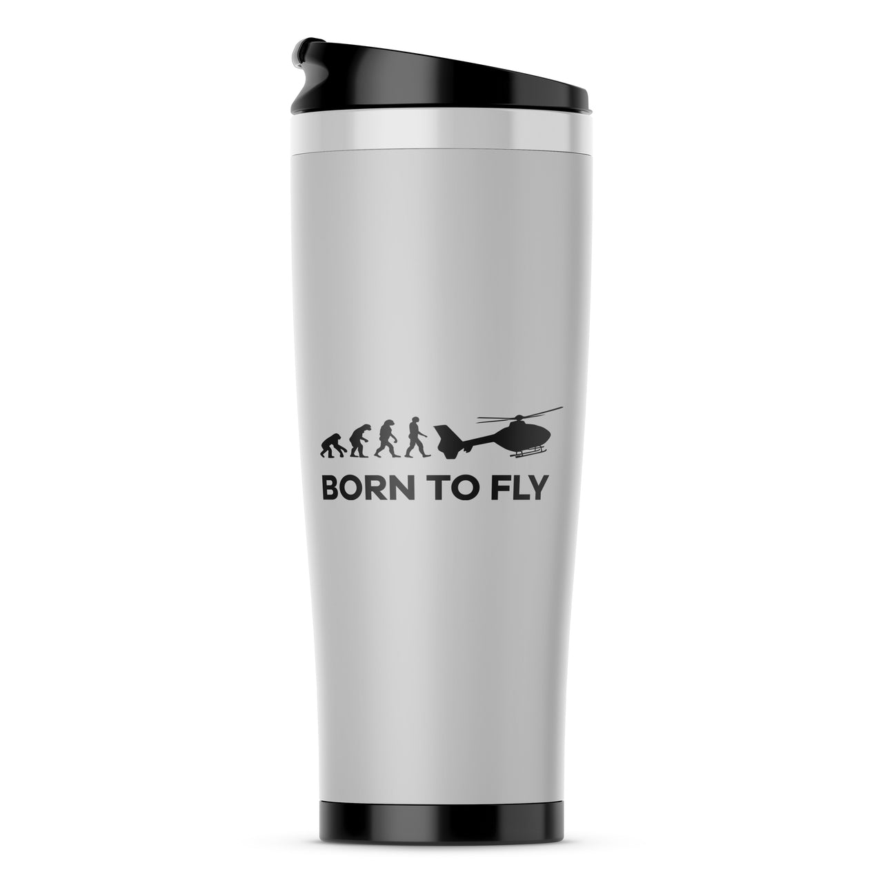Born To Fly Helicopter Designed Travel Mugs