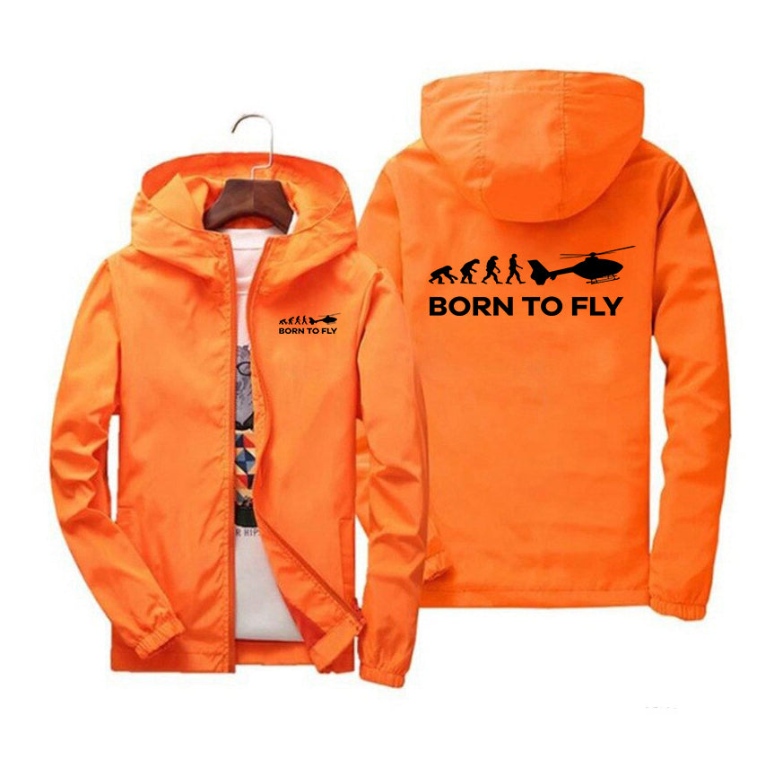 Born To Fly Helicopter Designed Windbreaker Jackets