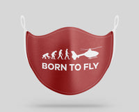 Thumbnail for Born To Fly Helicopter Designed Face Masks