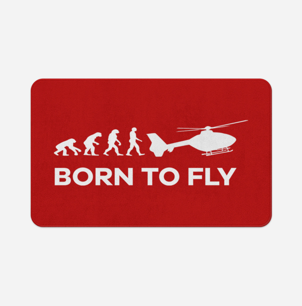 Born To Fly Helicopter Designed Bath Mats