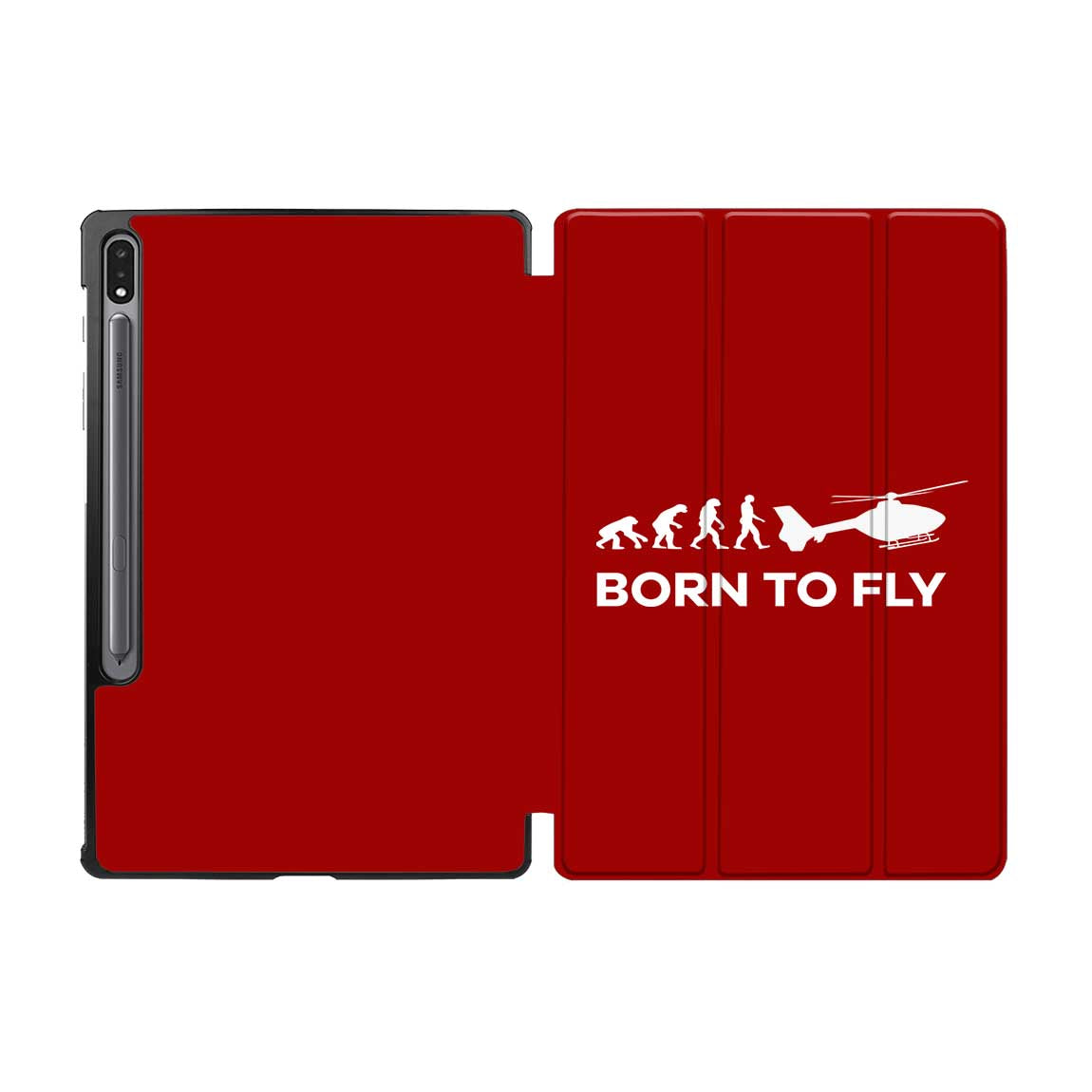Born To Fly Helicopter Designed Samsung Tablet Cases