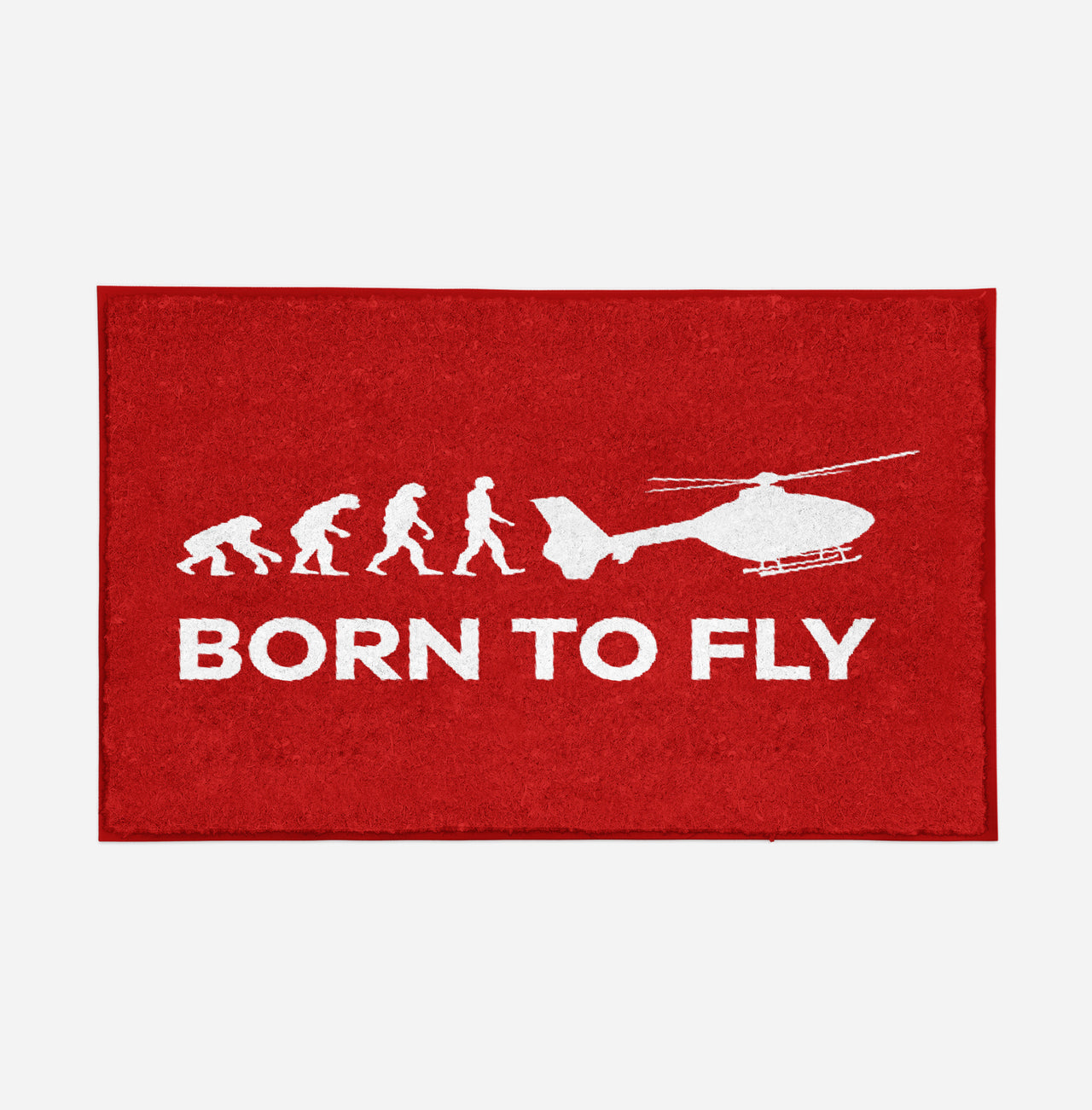Born To Fly Helicopter Designed Door Mats
