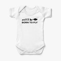 Thumbnail for Born To Fly Helicopter Designed Baby Bodysuits