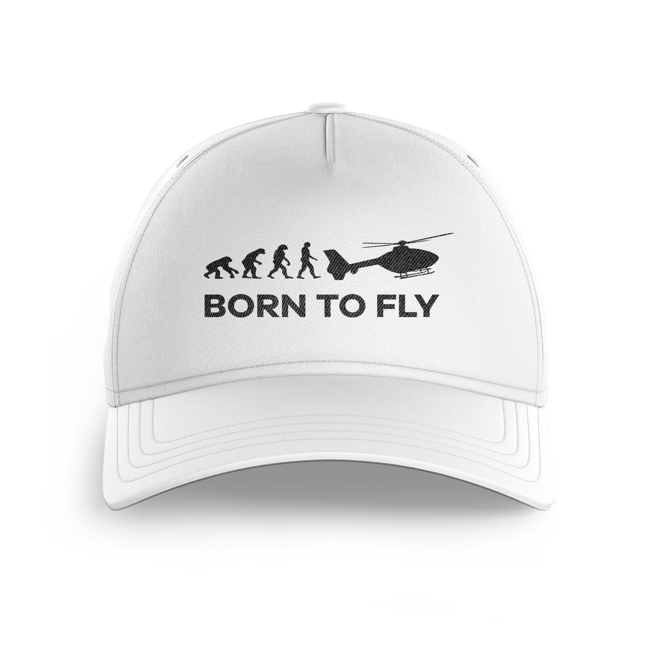 Born To Fly Helicopter Printed Hats