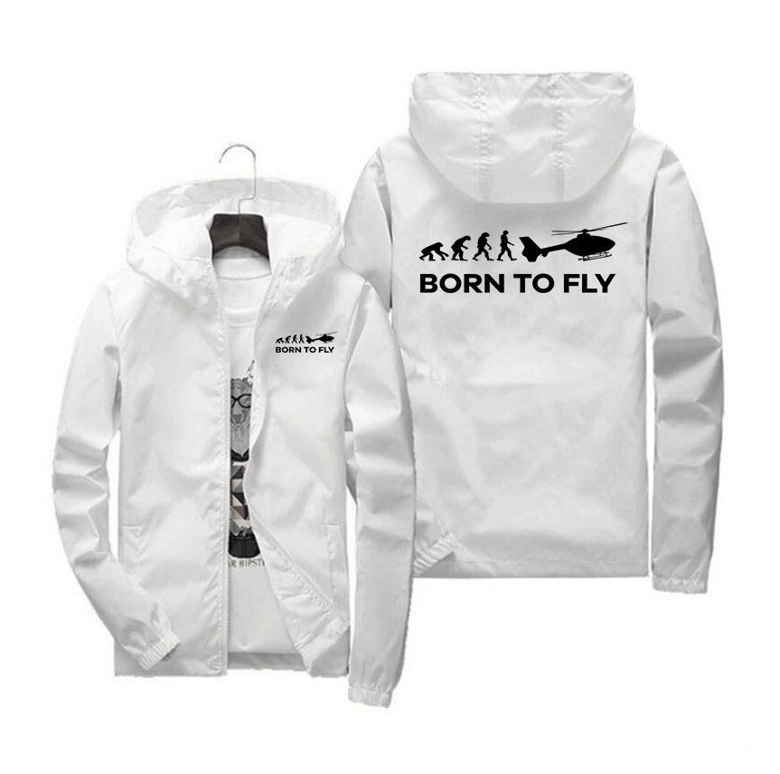 Born To Fly Helicopter Designed Windbreaker Jackets