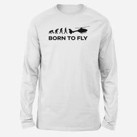 Thumbnail for Born To Fly Helicopter Designed Long-Sleeve T-Shirts