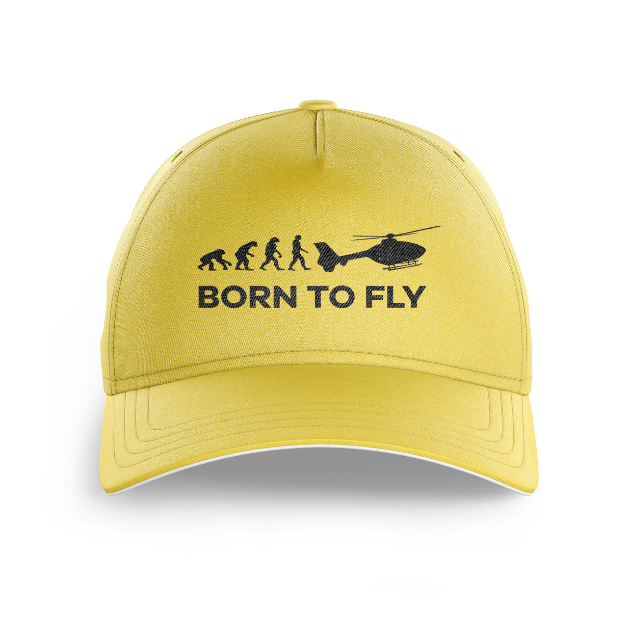 Born To Fly Helicopter Printed Hats