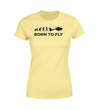 Thumbnail for Born To Fly Helicopter Designed Women T-Shirts