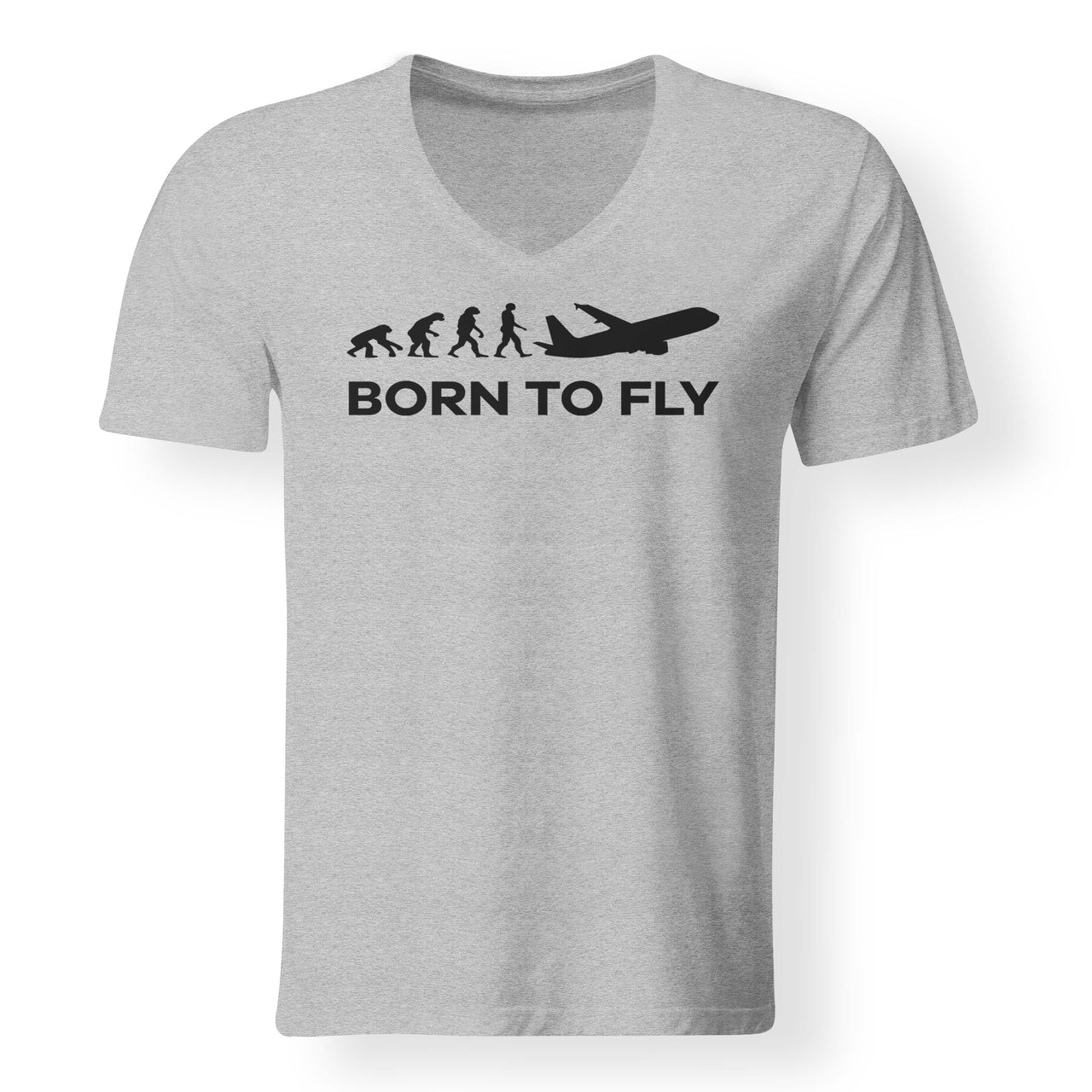 Born To Fly Designed V-Neck T-Shirts