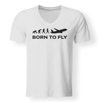 Thumbnail for Born To Fly Designed V-Neck T-Shirts