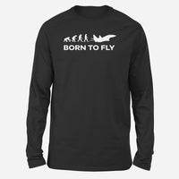 Thumbnail for Born To Fly Military Designed Long-Sleeve T-Shirts