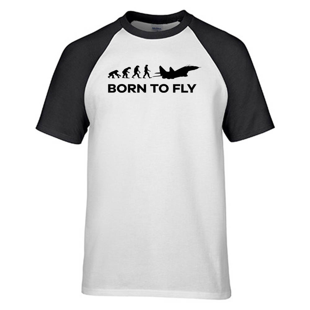 Born To Fly Military Designed Raglan T-Shirts