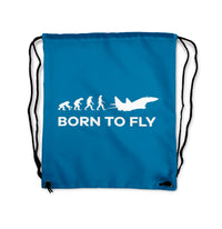 Thumbnail for Born To Fly Military Designed Drawstring Bags