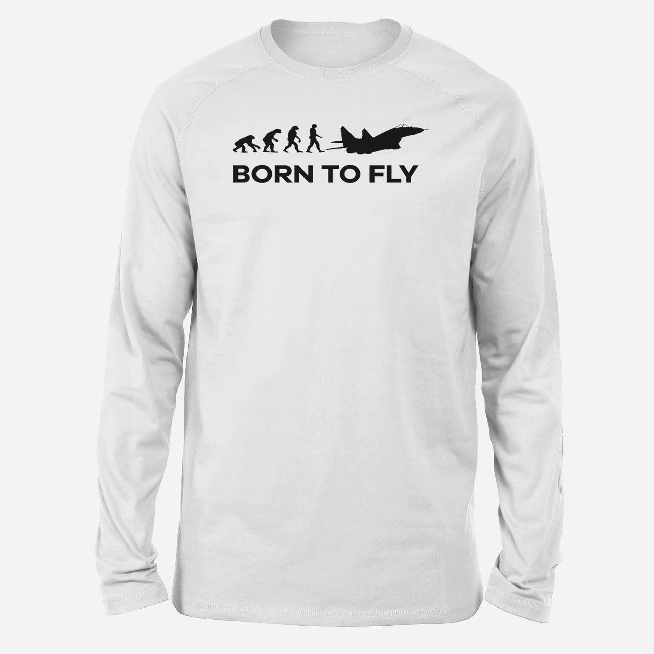 Born To Fly Military Designed Long-Sleeve T-Shirts
