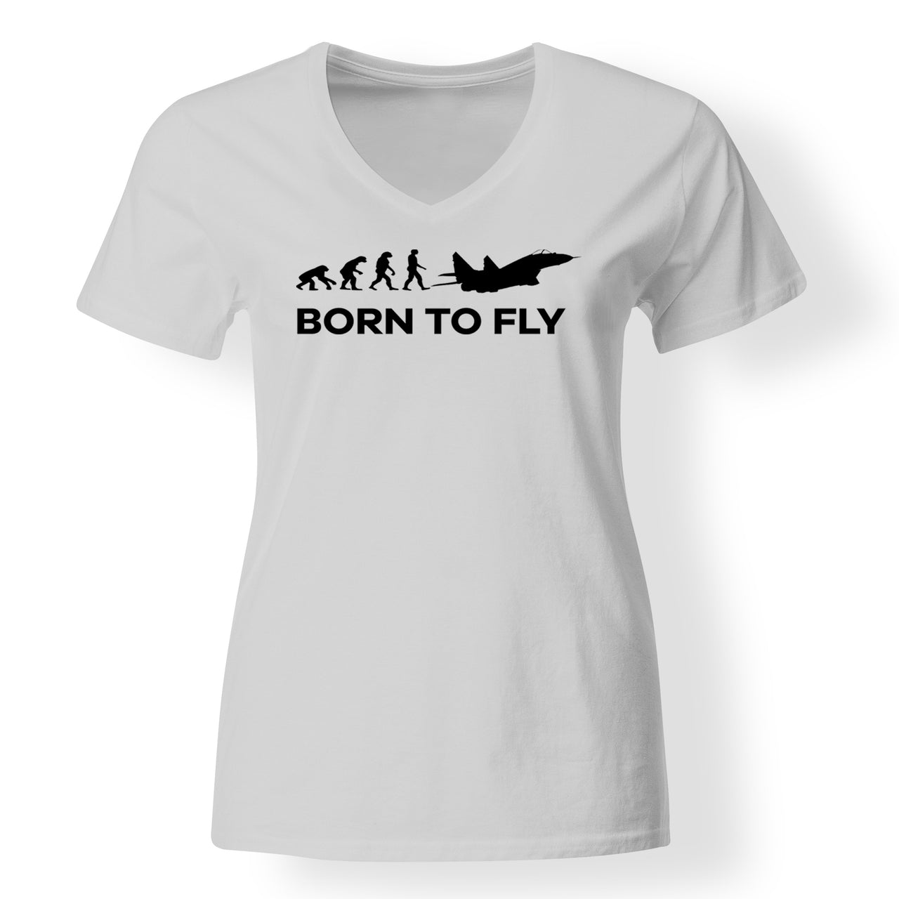 Born To Fly Military Designed V-Neck T-Shirts