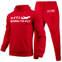 Thumbnail for Born To Fly Designed Hoodies & Sweatpants Set