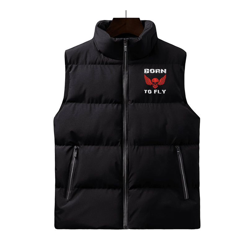 Born To Fly SKELETON Designed Puffy Vests