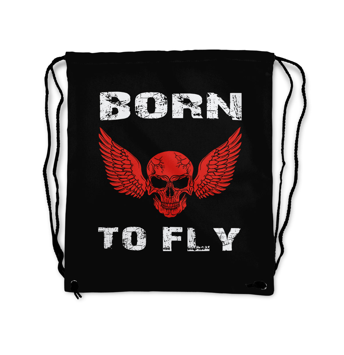 Born To Fly SKELETON Designed Drawstring Bags