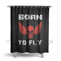 Thumbnail for Born To Fly SKELETON Designed Shower Curtains