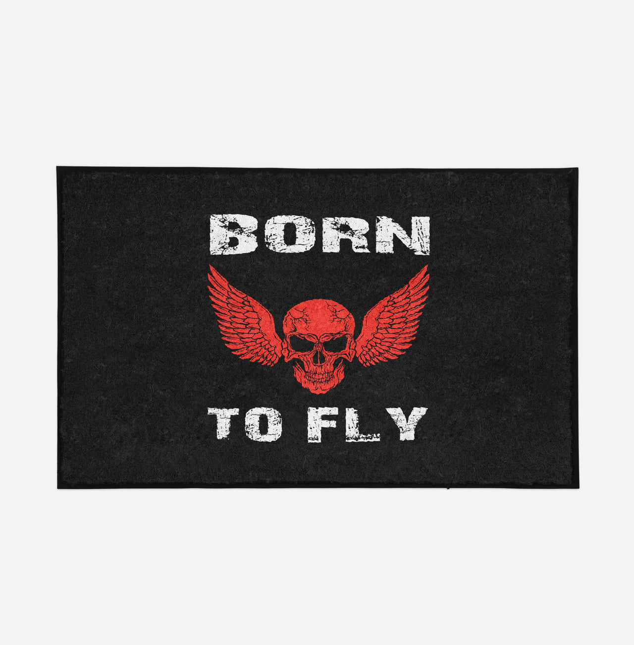 Born To Fly SKELETON Designed Door Mats
