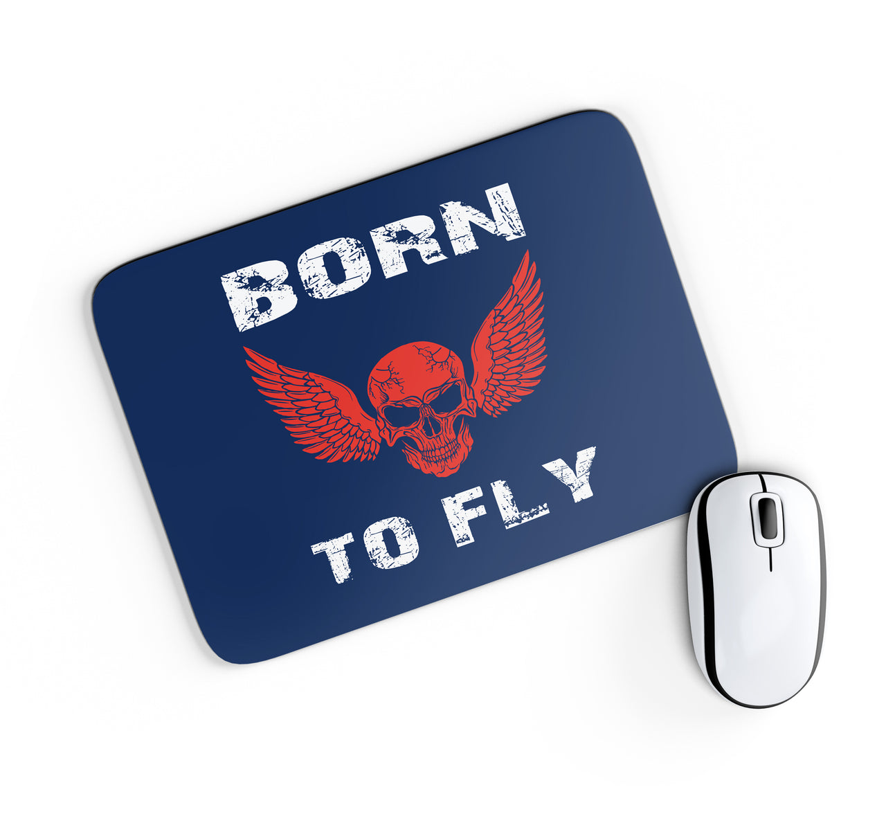Born To Fly SKELETON Designed Mouse Pads