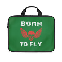 Thumbnail for Born To Fly SKELETON Designed Laptop & Tablet Bags