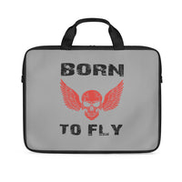 Thumbnail for Born To Fly SKELETON Designed Laptop & Tablet Bags