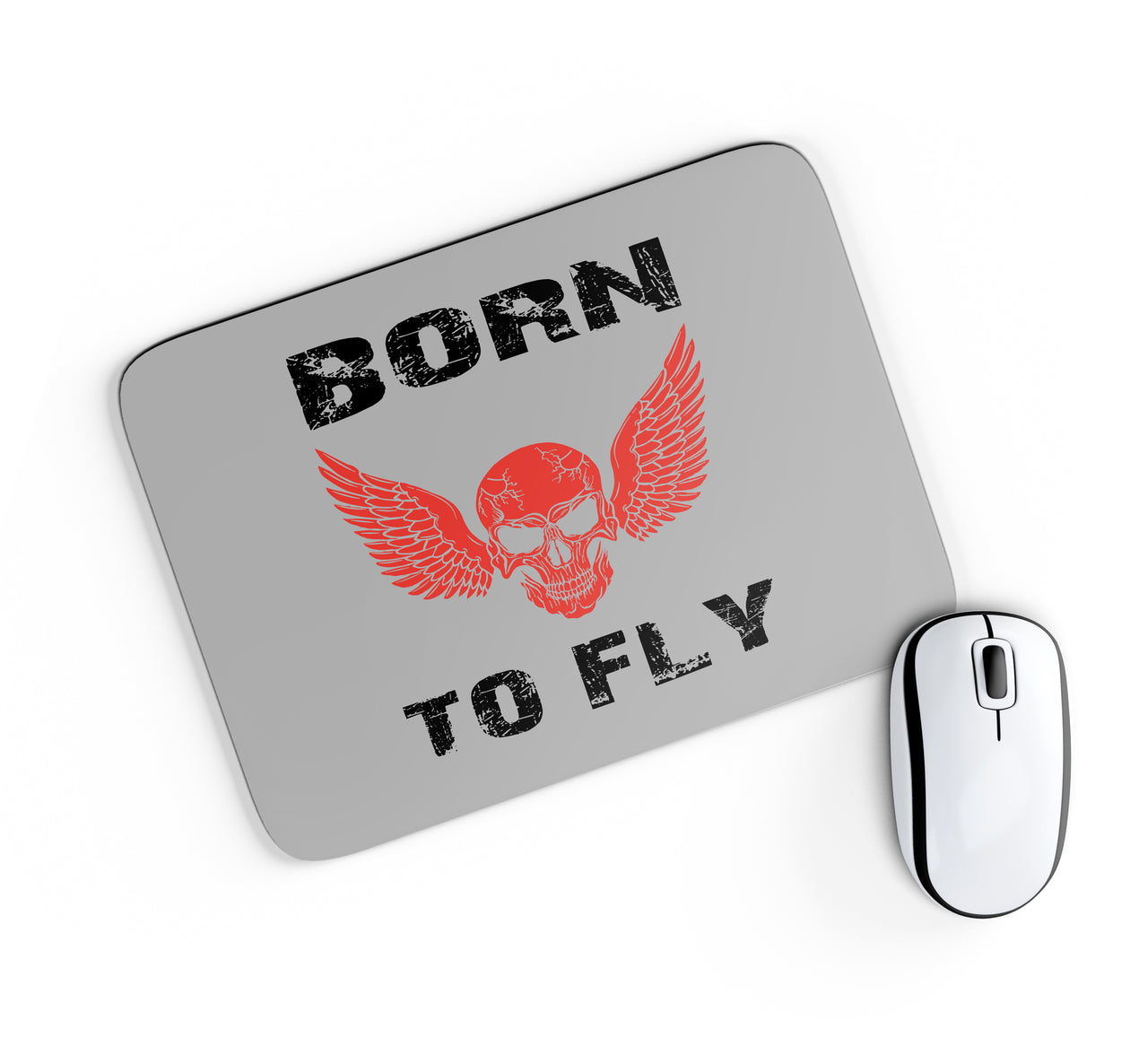 Born To Fly SKELETON Designed Mouse Pads