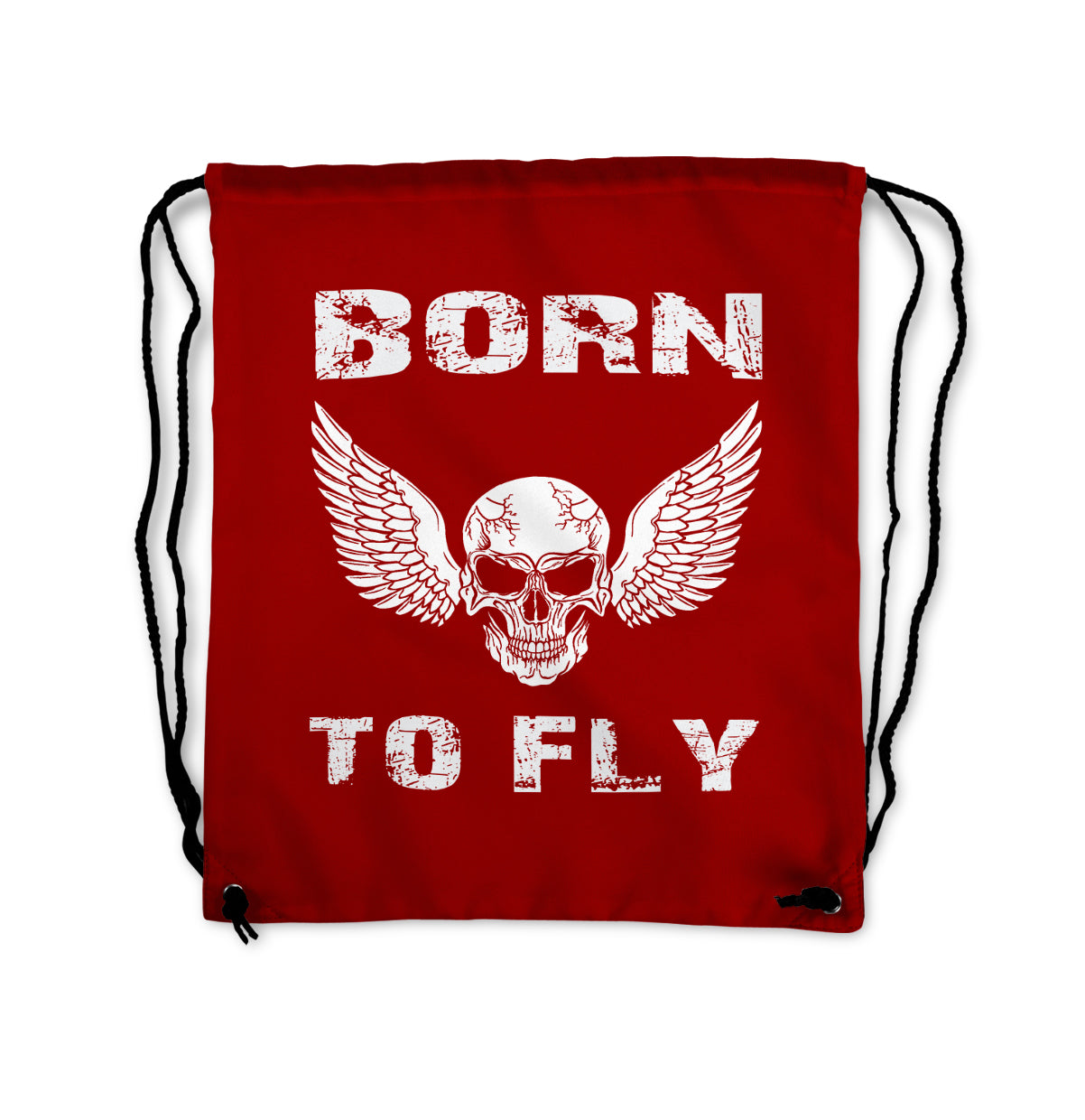 Born To Fly SKELETON Designed Drawstring Bags