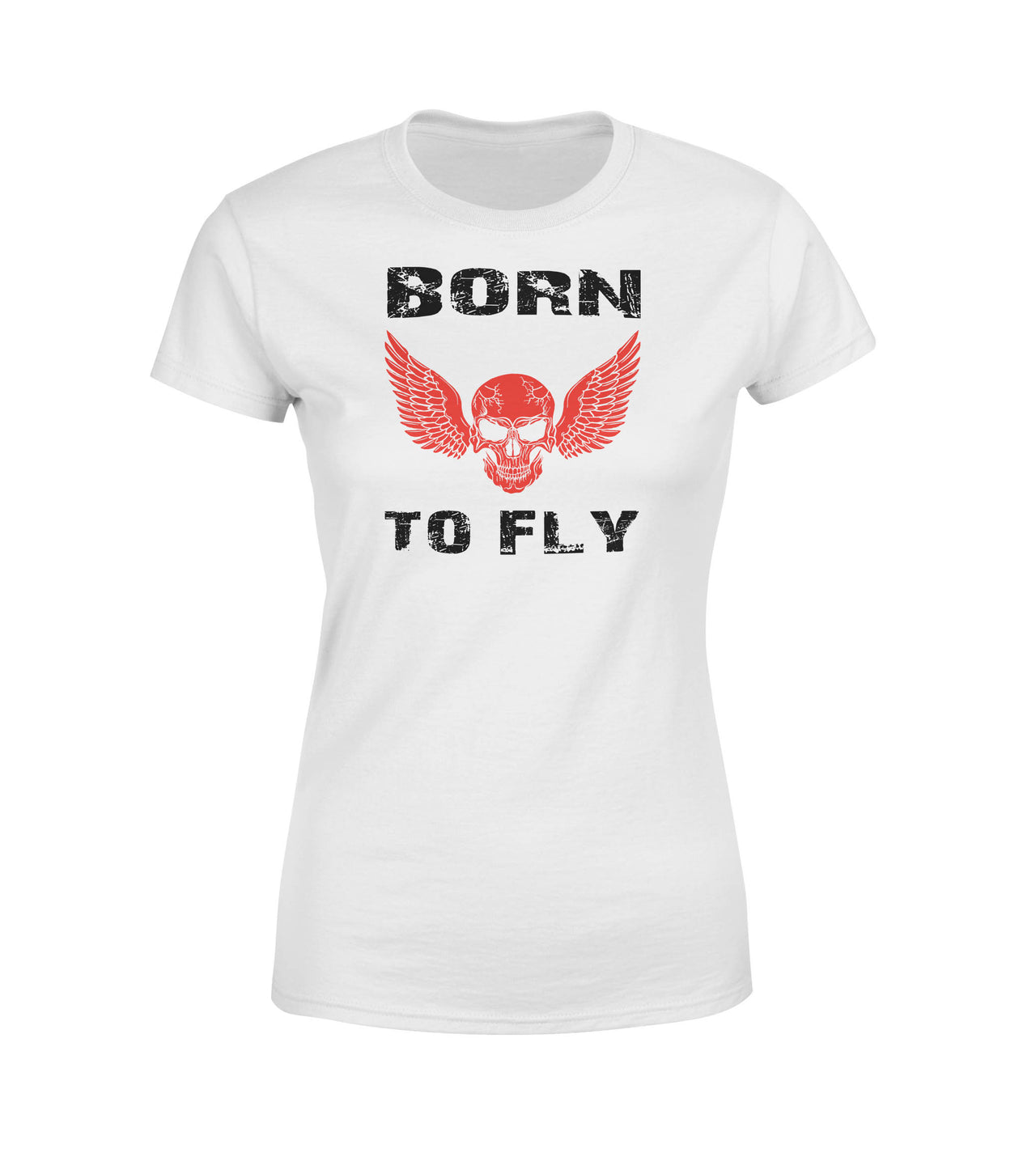 Born To Fly SKELETON Designed Women T-Shirts
