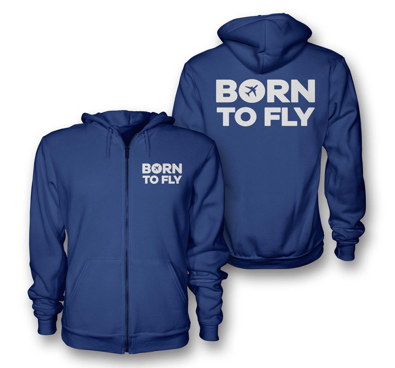 Born To Fly Special Designed Zipped Hoodies