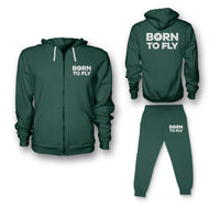 Thumbnail for Born To Fly Special Designed Zipped Hoodies & Sweatpants Set