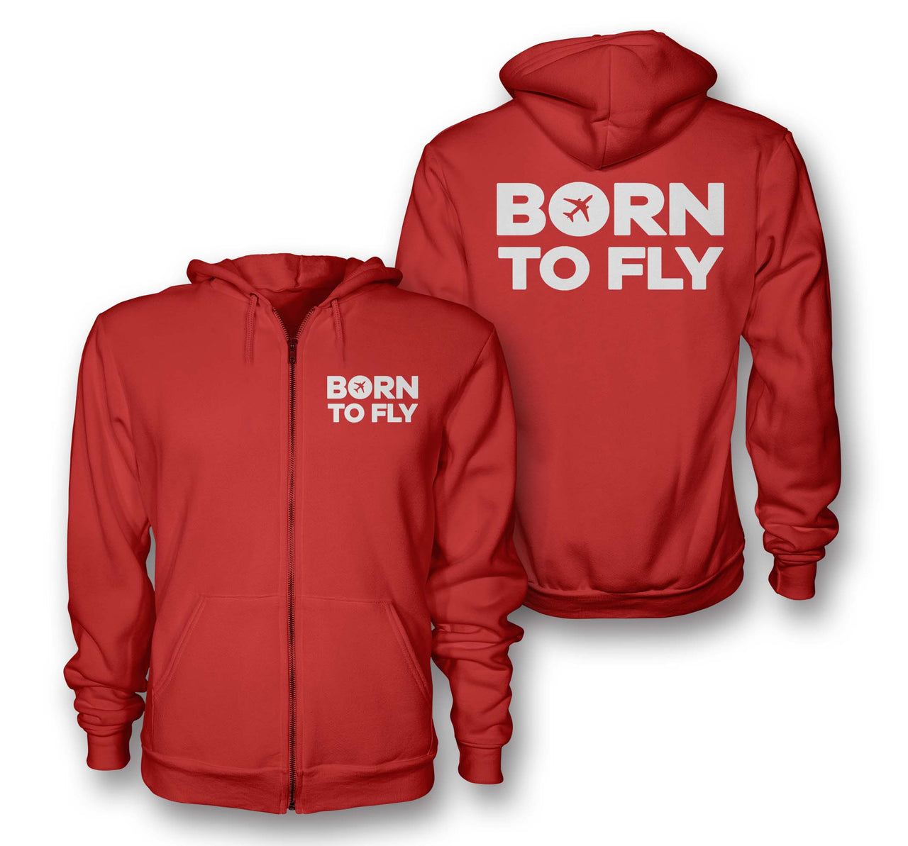 Born To Fly Special Designed Zipped Hoodies