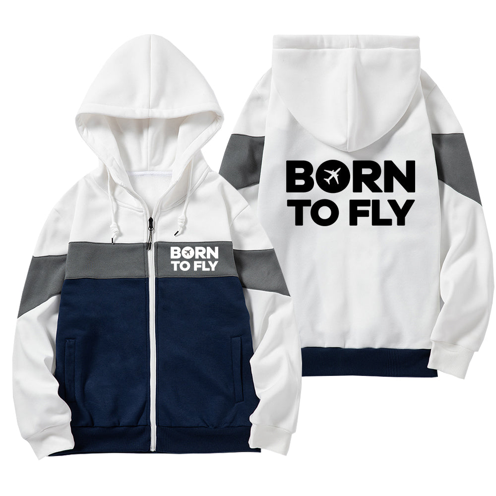 Born To Fly Special Designed Colourful Zipped Hoodies