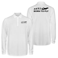 Thumbnail for Born To Fly Designed Long Sleeve Polo T-Shirts (Double-Side)