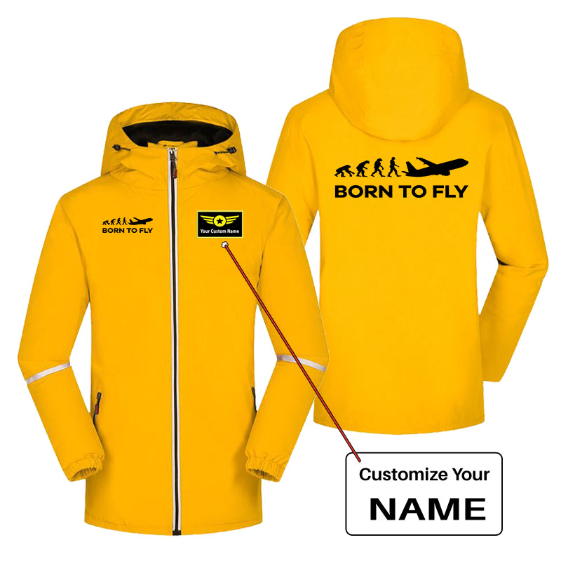 Born To Fly Designed Rain Coats & Jackets