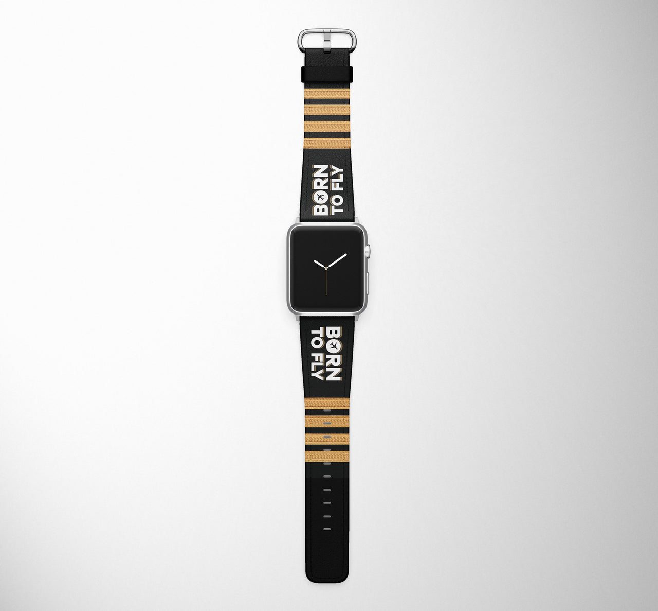 Born To Fly & Pilot Epaulettes (4,3,2 Lines) Leather Apple Watch Straps