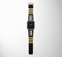 Thumbnail for Born To Fly & Pilot Epaulettes (4,3,2 Lines) Leather Apple Watch Straps