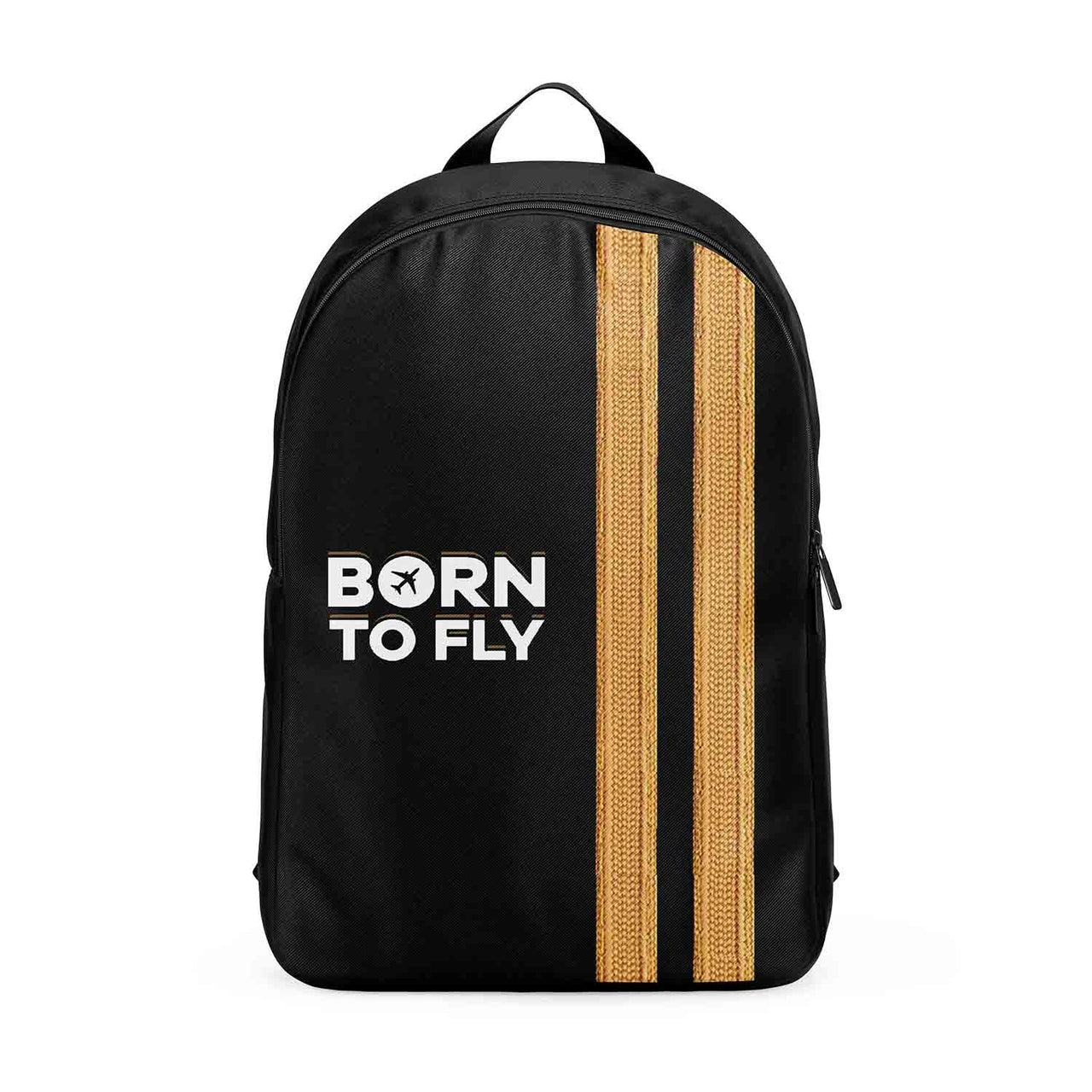 Born To Fly & Pilot Epaulettes (2 Lines) Designed Backpacks