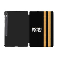 Thumbnail for Born To Fly & Pilot Epaulettes (2 Lines) Designed Samsung Tablet Cases