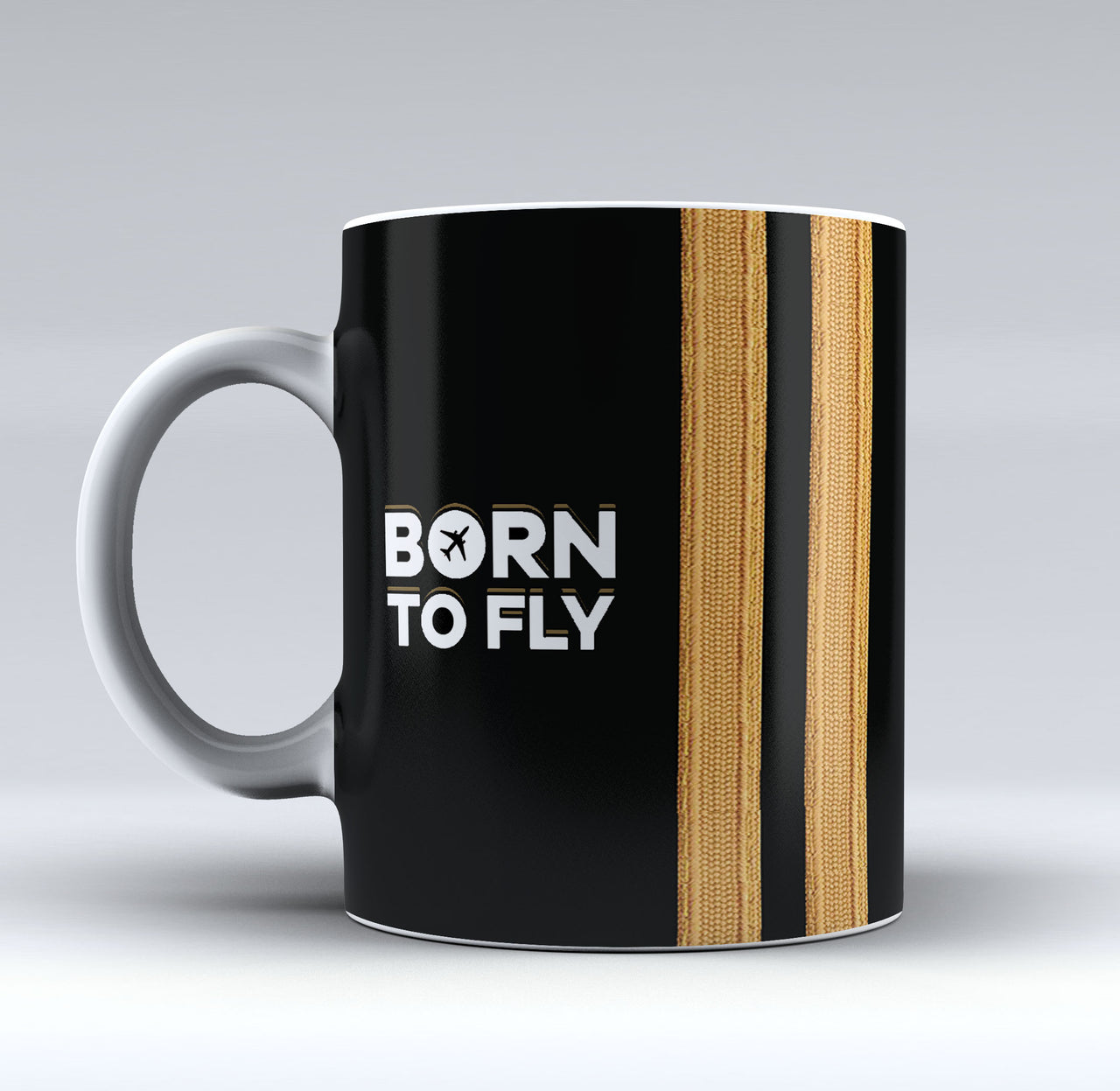 Born To Fly & Epaulettes (4,3,2 Lines) Designed Mugs